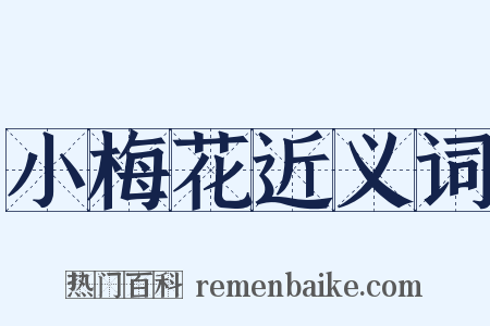 小梅花近义词是什么意思的图片